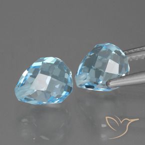 Pedras preciosas de Topázio Céu azul natural de 5.29 ct, Briolette, VVS-VS