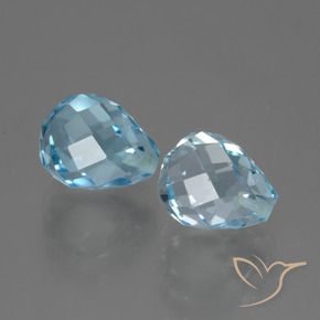 Pedras preciosas de Topázio Azul Suíço natural de 5.25 ct, Briolette, VVS-VS