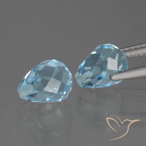 Pedras preciosas de Topázio Azul Suíço natural de 5.00 ct, Briolette, VVS-VS