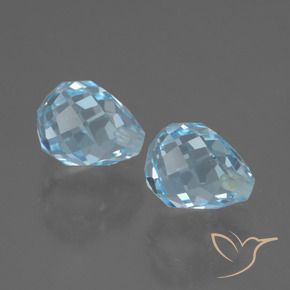 Pedras preciosas de Topázio Céu azul natural de 5.41 ct, Briolette, VVS-VS