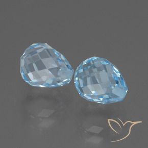 Pedras preciosas de Topázio Céu azul natural de 5.46 ct, Briolette, VS