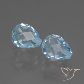 Pedras preciosas de Topázio Céu azul natural de 5.27 ct, Briolette, VS