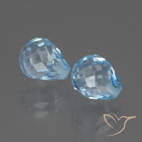 Pedras preciosas de Topázio Céu azul natural de 5.20 ct, Briolette, VVS