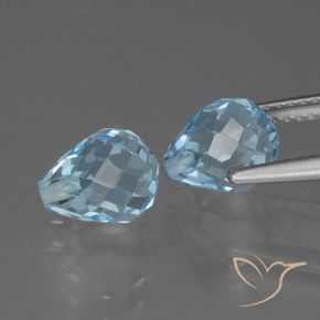 Pedras preciosas de Topázio Céu azul natural de 5.20 ct, Briolette, VVS