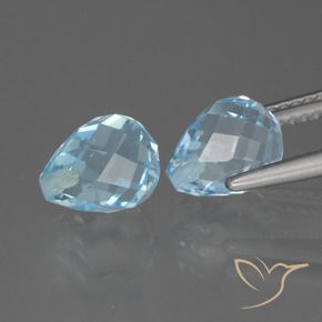 Pedras preciosas de Topázio Céu azul natural de 5.26 ct, Briolette, VVS-VS