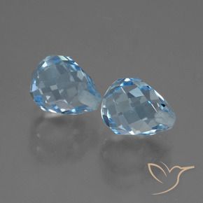 Pedras preciosas de Topázio Céu azul natural de 5.15 ct, Briolette, VVS-VS