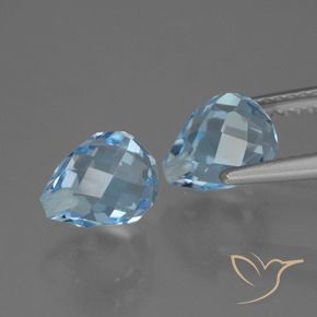 Pedras preciosas de Topázio Céu azul natural de 5.15 ct, Briolette, VVS-VS