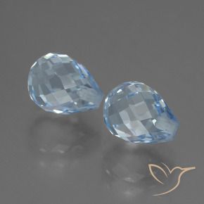 Pedras preciosas de Topázio Céu azul natural de 5.26 ct, Briolette, VS