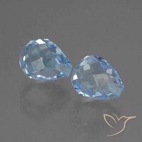 Pedras preciosas de Topázio Céu azul natural de 5.17 ct, Briolette, VVS-VS
