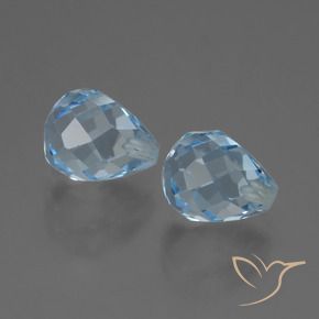 Pedras preciosas de Topázio Céu azul natural de 4.99 ct, Briolette, VVS-VS