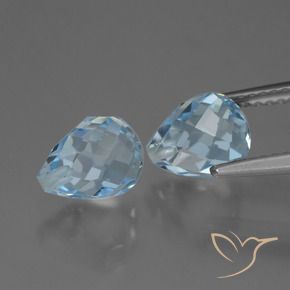 Pedras preciosas de Topázio Céu azul natural de 4.99 ct, Briolette, VVS-VS