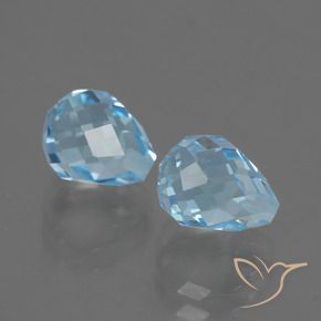Pedras preciosas de Topázio Céu azul natural de 5.02 ct, Briolette, VVS-VS