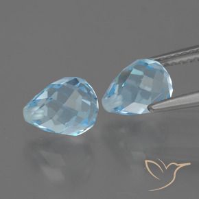 Pedras preciosas de Topázio Céu azul natural de 4.81 ct, Briolette, VVS-VS