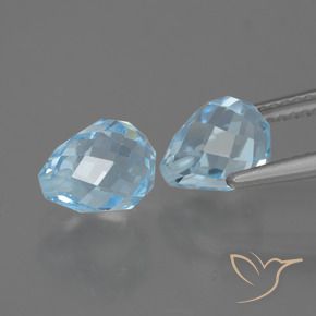 Pedras preciosas de Topázio Céu azul natural de 5.21 ct, Briolette, VVS-VS