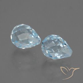 Pedras preciosas de Topázio Céu azul natural de 5.12 ct, Briolette, VS