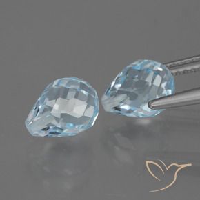 Pedras preciosas de Topázio Céu azul natural de 5.12 ct, Briolette, VS