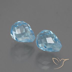 Pedras preciosas de Topázio Céu azul natural de 5.07 ct, Briolette, VS