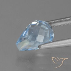 Topázio Céu azul Natural 2.46ct, Briolette, VS