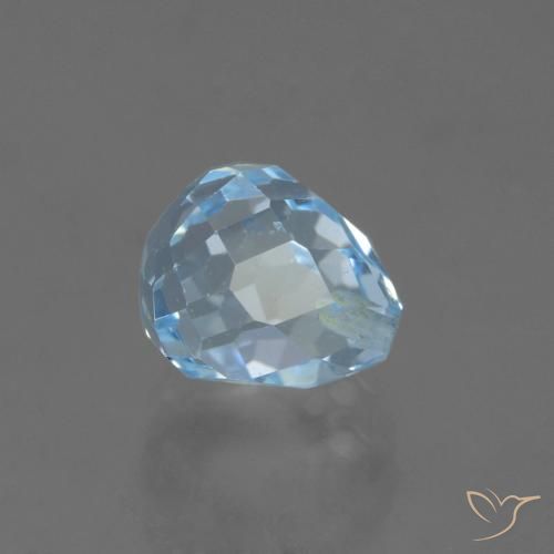 Topázio Céu azul Natural 2.32ct, Briolette, VS