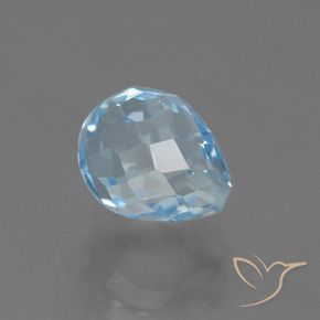 Topázio Céu azul Natural 2.46ct, Briolette, VS