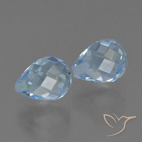 Pedras preciosas de Topázio Céu azul natural de 5.08 ct, Briolette, VVS-VS