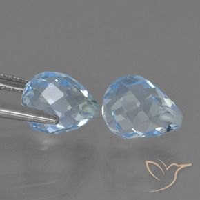 Pedras preciosas de Topázio Céu azul natural de 5.08 ct, Briolette, VVS-VS