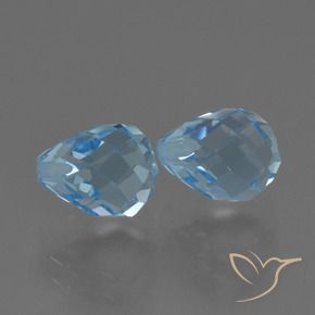 Pedras preciosas de Topázio Céu azul natural de 4.71 ct, Briolette, VVS-VS