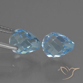 Pedras preciosas de Topázio Céu azul natural de 4.71 ct, Briolette, VVS-VS