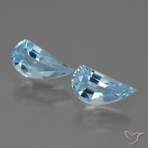 2.69ctw Natural Céu azul Topázio, Chique, VVS-VS