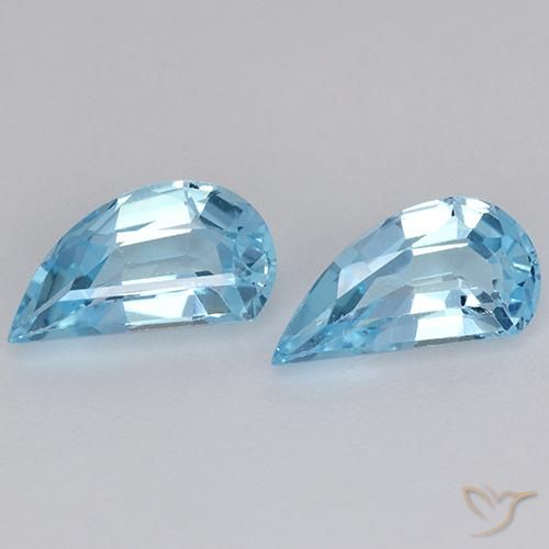 Pedras preciosas de Topázio Céu azul natural de 2.84 ct, Chique, VVS-VS