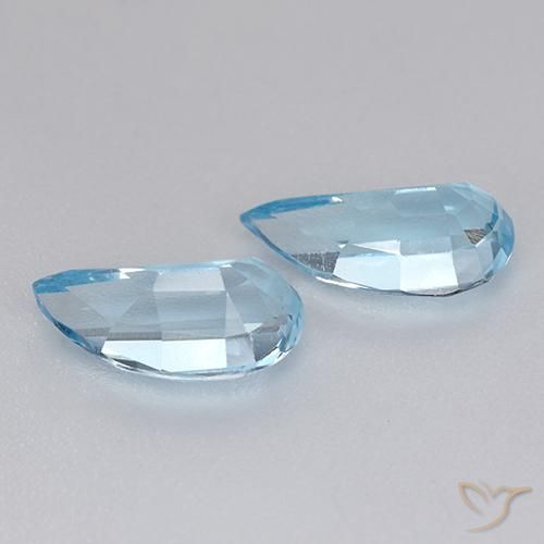 Pedras preciosas de Topázio Céu azul natural de 2.84 ct, Chique, VVS-VS