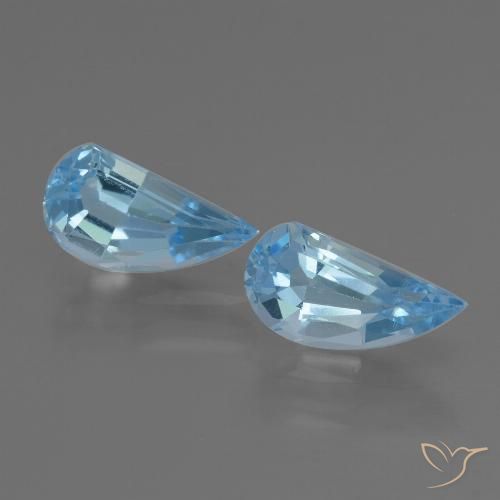 2.82ctw Natural Azul Suíço Topázio, Chique, VVS-VS