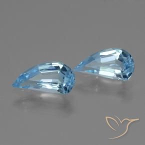 Pedras preciosas de Topázio Céu azul natural de 2.59 ct, Chique, VVS-VS