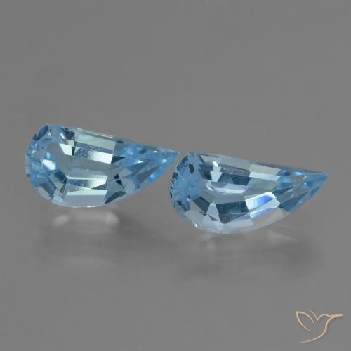 Pedras preciosas de Topázio Céu azul natural de 2.87 ct, Forma extravagante, VVS-VS
