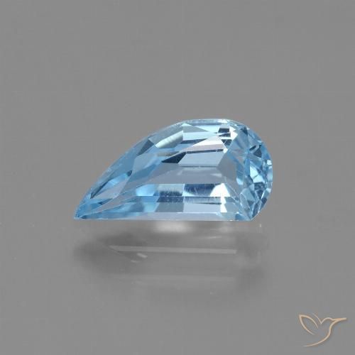 1.50ct Natural Céu azul Topázio, Chique, VVS-VS