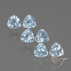 Pedras preciosas de Topázio Céu azul natural de 1.86 ct, Trilhão, VVS-VS