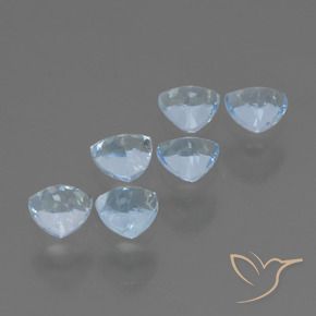 Pedras preciosas de Topázio Céu azul natural de 1.86 ct, Trilhão, VVS-VS