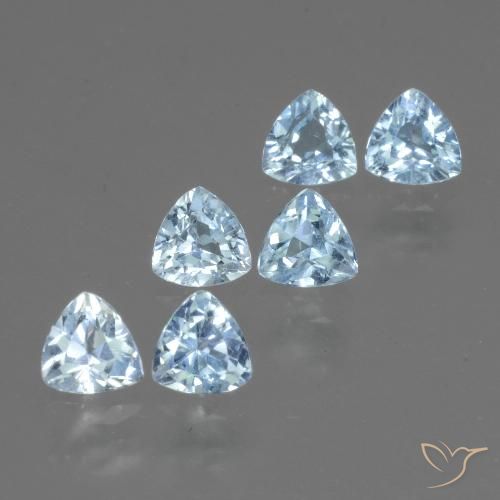 Pedras preciosas de Topázio Céu azul natural de 1.86 ct, Trilhão, VVS-VS