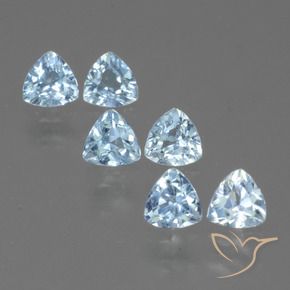 Pedras preciosas de Topázio Céu azul natural de 1.86 ct, Trilhão, VVS-VS