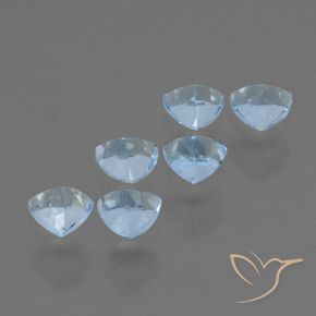 Pedras preciosas de Topázio Céu azul natural de 1.86 ct, Trilhão, VVS-VS
