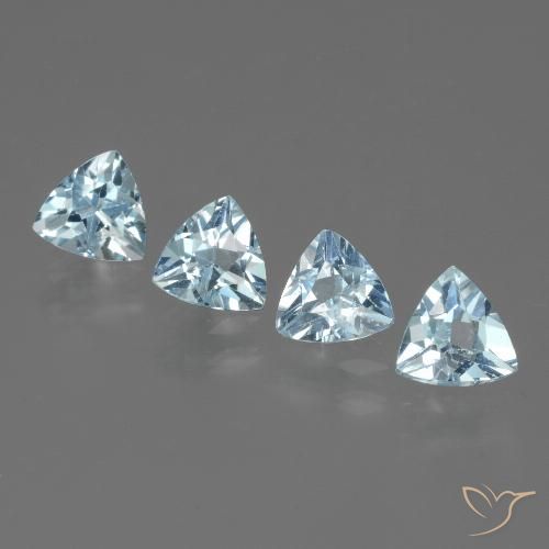 Pedras preciosas de topázio azul natural de 2,04 ct, trillion, VS