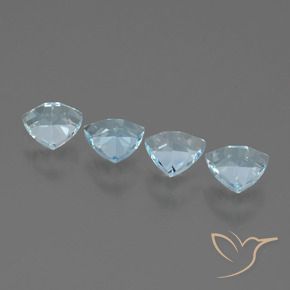 Pedras preciosas de topázio azul natural de 2,04 ct, trillion, VS