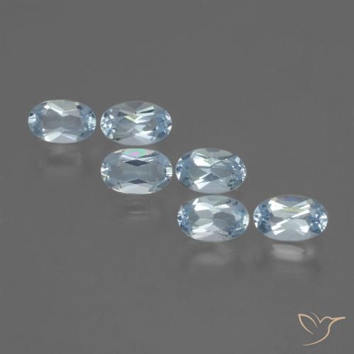 1.68ctw Natural Céu azul Topázio, oval, VVS-VS