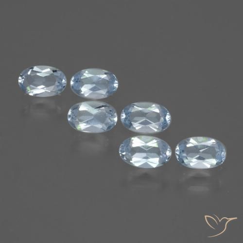 1.66ctw Natural Céu azul Topázio, oval, VVS-VS
