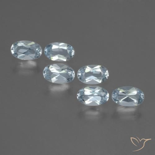 Pedras preciosas de topázio azul natural de 1,65 ct, corte oval, VVS-VS