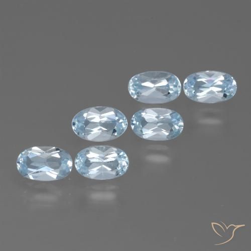 Pedras preciosas de topázio azul natural de 1,84 ct, corte oval, VS