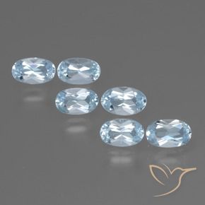 Pedras preciosas de topázio azul natural de 1,84 ct, corte oval, VS