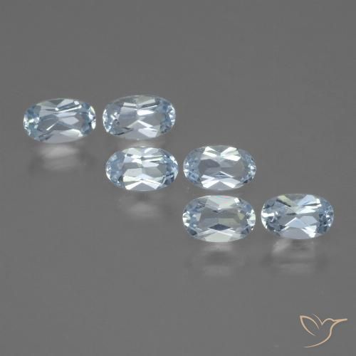 1.76ctw Natural Céu azul Topázio, oval, VVS-VS