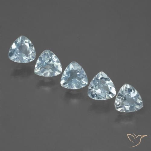 2.14ctw Natural Céu azul Topázio, Trilhão, VS