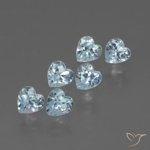 Pedras preciosas de Topázio Céu azul natural de 2.12 ct, Formato de coração, VS